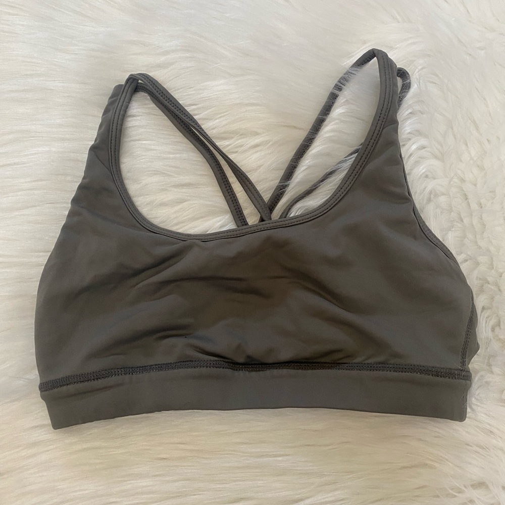 P’tula Gray Sports Bra Sz S